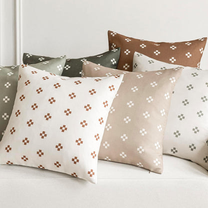 Foindtower Pack of 2, Decorative Modern Accent Throw Pillow Covers Print Farmhouse Cushion Case Boho Home Decor for Chair Couch Sofa Bedroom Living Room Outdoor 18x18 Inch Olive Green